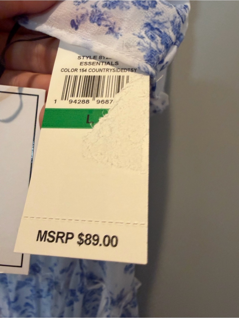 1. State White Strapless Midi Dress with Blue Floral Print - Picture 6 of 7